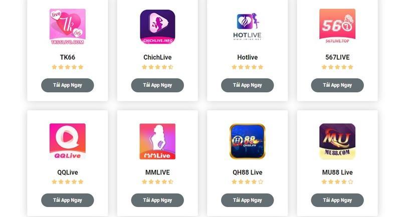 Top App Live là nơi đánh giá các ứng dụng livestream 18+ uy tín